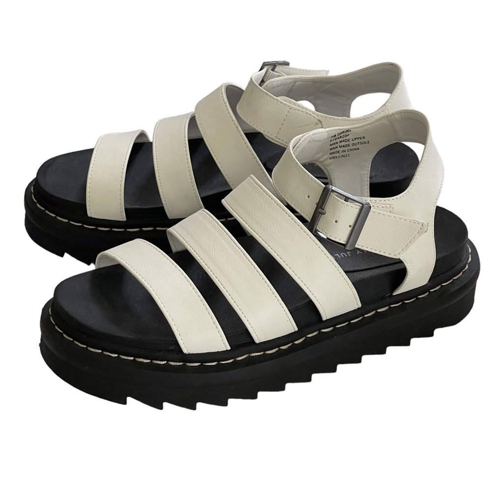 Sincerely Jules Ivory Strappy Platform Sandals